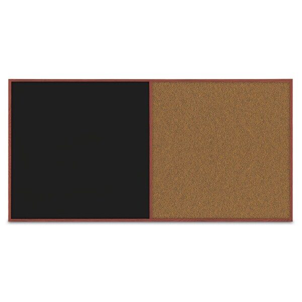 Enclosed Corkboard, 1 Door, 72"x48", 4" Fra, UV3419-BRONZE-PEARL